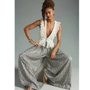 New By Anthropologie Wide-Leg Pants $130 SIZE 2 Carbon